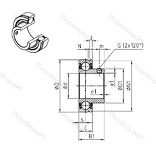 Подшипник шариковый радиальный CUS 210-30