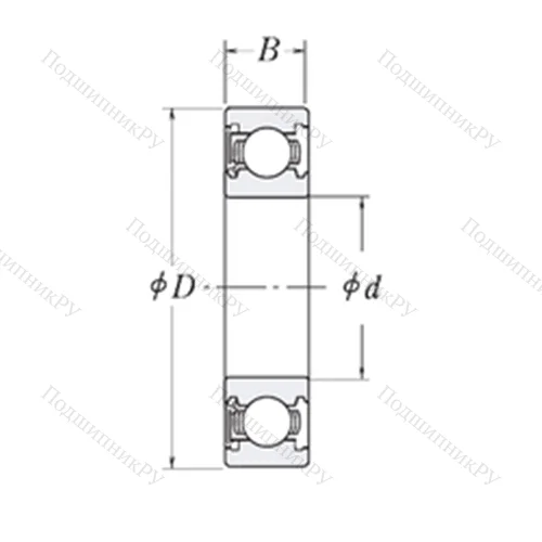 Подшипник шариковый радиальный LJ 1.3/8-RS от производителя  RHP