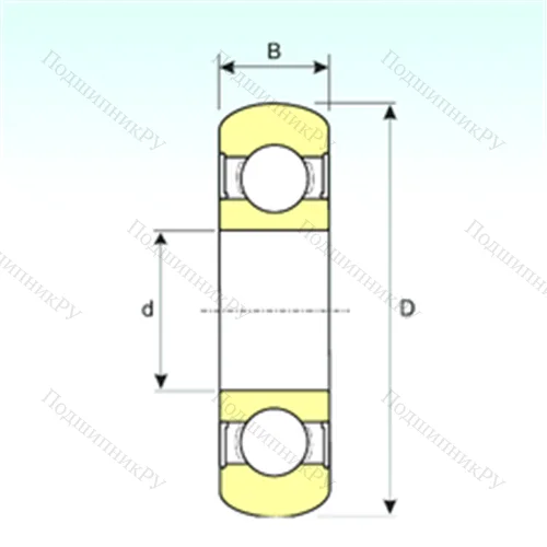 Подшипник шариковый радиальный 6204-2RS BOMB от производителя  ISB