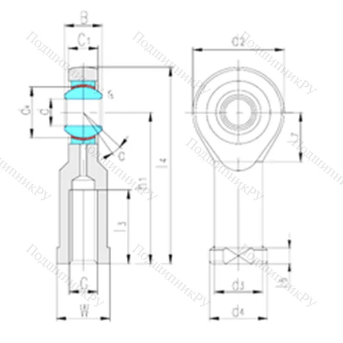 Подшипник скольжения сферический SIK 18C от производителя  LS