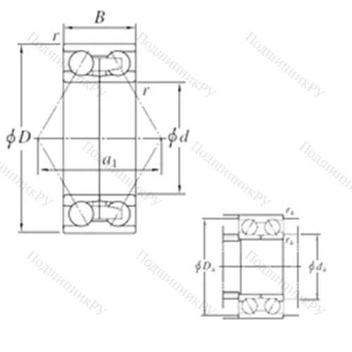 Подшипник шариковый радиально-упорный 305264-1