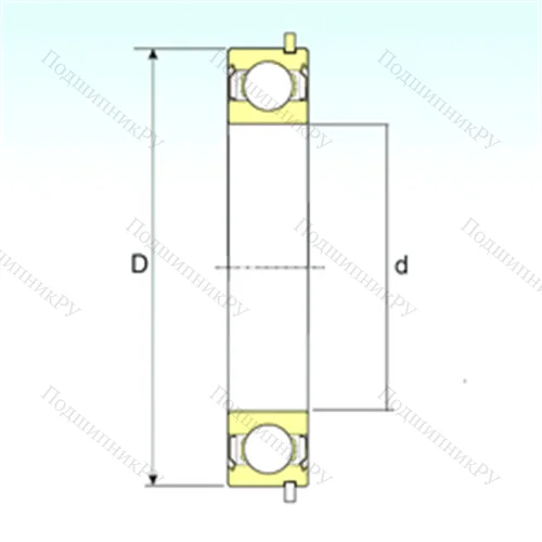 Подшипник шариковый радиальный 6203-ZZNR от производителя  ISB
