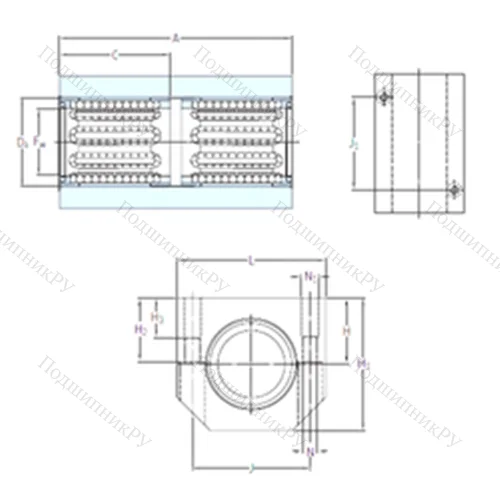 Подшипник шариковый линейный LTBR 30-2LS от производителя  SKF