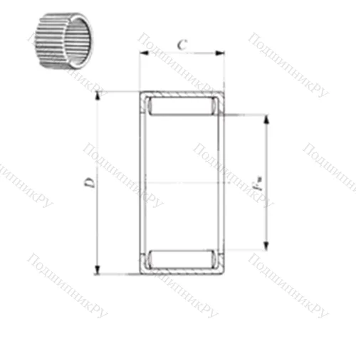 Подшипник игольчатый радиальный 7E-HVS 28X 34X 17-1#01 от производителя  NTN