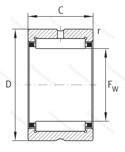 Игольчатый подшипник RNA 4917 XL от производителя  INA