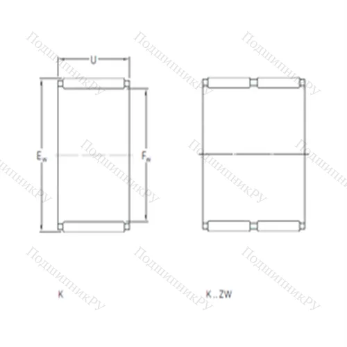 Подшипник игольчатый радиальный K 17x21x17