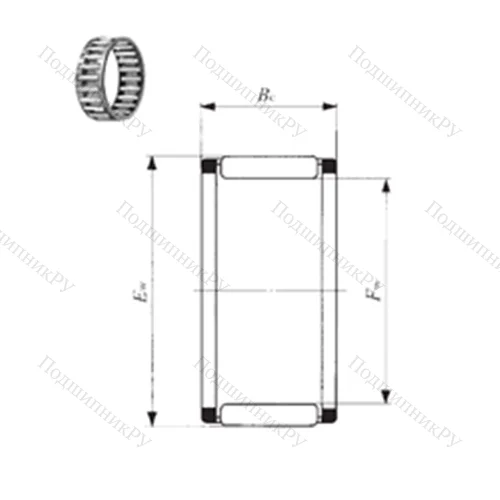 Подшипник игольчатый радиальный KT 162420 от производителя  IKO