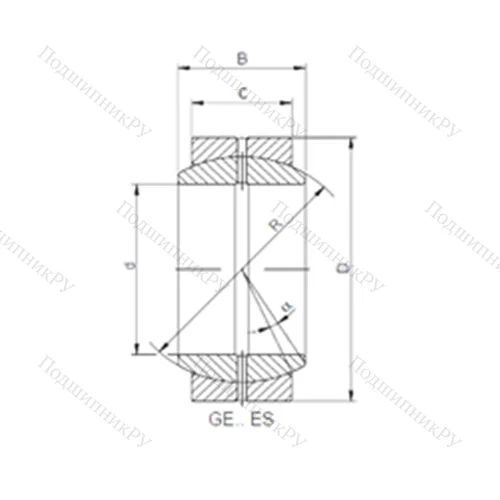 Подшипник скольжения сферический GE 120 XES от производителя  CX