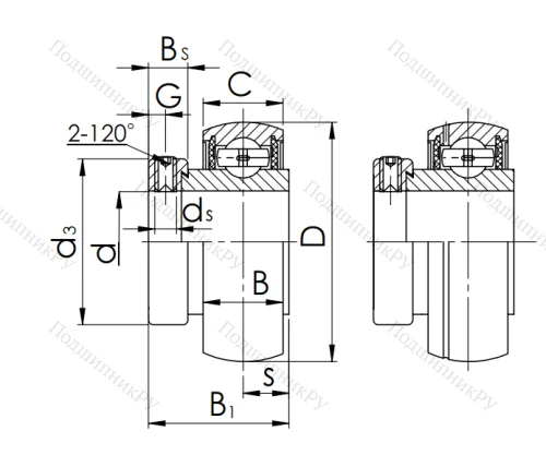 Корпусный подшипник SA 207 (AEL 207) ETKOW54DNJ в Санкт-Петербурге