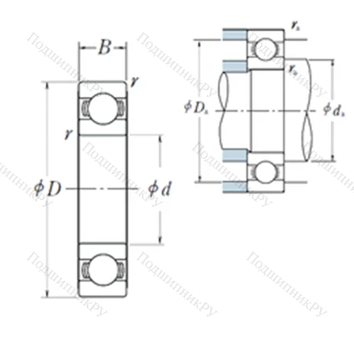 Подшипник шариковый радиальный B 140-2