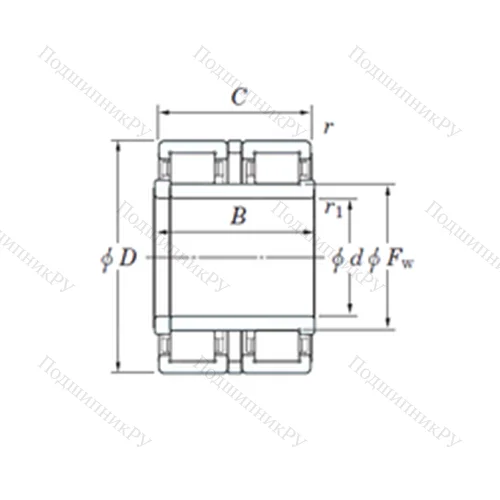 Подшипник роликовый радиальный 2CR 120A