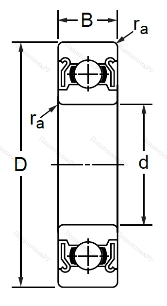 Однорядный шариковый подшипник SS 6012 ZZ (80112 Ю ГОСТ) в Санкт-Петербурге
