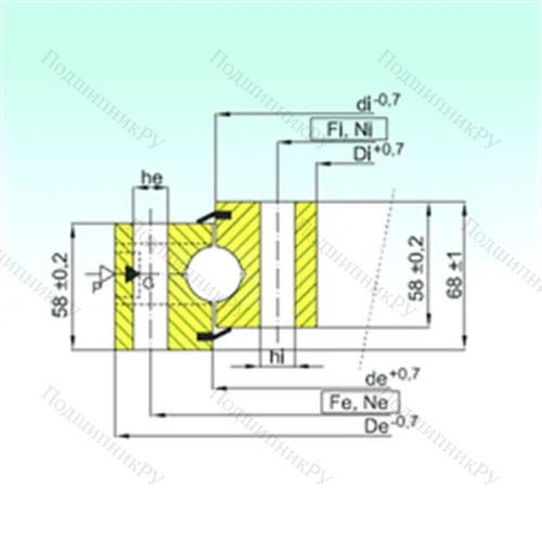 Подшипник шариковый опорно-поворотный NB 1.25.1534.400-1PPN от производителя  ISB