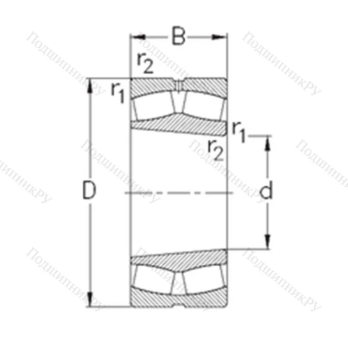 Подшипник роликовый радиальный самоцентрирующийся 23122-K-MB-W 33 от производителя  NKE