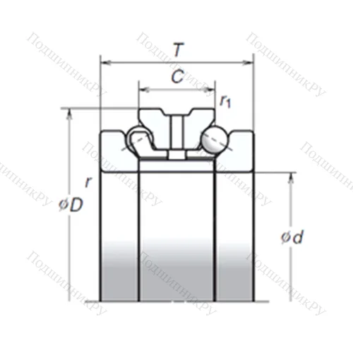 Подшипник шариковый упорно-радиальный 180TAC 20D+L