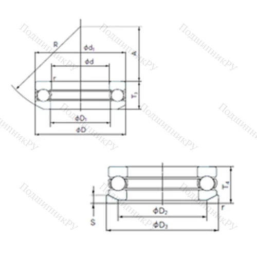 Подшипник шариковый упорный 53260U от производителя  NACHI