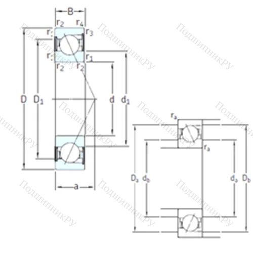 Подшипник шариковый радиально-упорный SS 7215 ACD/P 4A от производителя  SKF