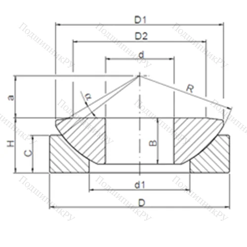 Подшипник скольжения сферический GW 025 от производителя  CX