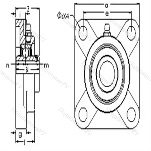 Подшипниковый узел, дюймовая серия UCF 215-47E от производителя  AST