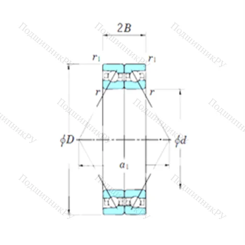Подшипник шариковый радиально-упорный спаренный ACT 024DB