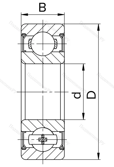 Миниатюрный шариковый подшипник 80019 (609 ZZ) 69PP62SBT9 в Санкт-Петербурге