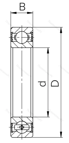 Шариковый однорядный подшипник 1180304 в Санкт-Петербурге
