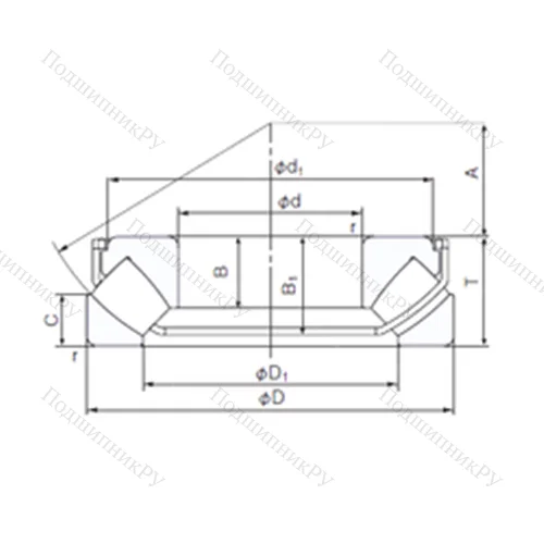 Подшипник роликовый упорно-радиальный 29317EX от производителя  NACHI