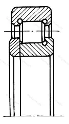 Модификация подшипника 6-592708М размер 40x77,5x23