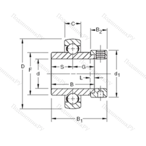 Подшипник шариковый радиальный SM 1008KB