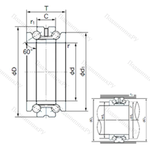 Подшипник шариковый упорно-радиальный 95TAD 20 от производителя  NACHI