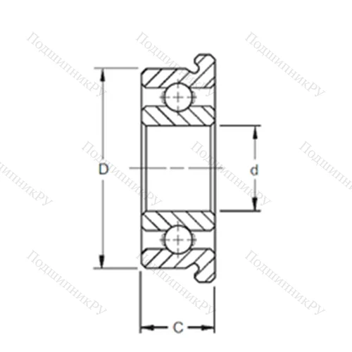 Подшипник шариковый радиальный SF 61704