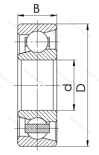 Радиально-упорный шариковый подшипник 46124 Л (7024 ACM) в Санкт-Петербурге