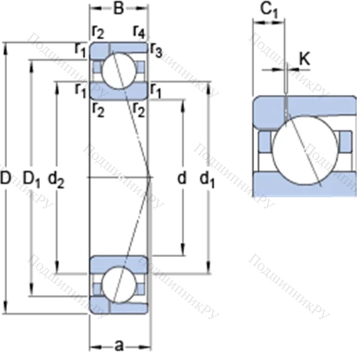 Прецизионные радиально-упорные шарикоподшипники 7028 ACD/HCP 4AH 1 от производителя  SKF Прецизионные радиально-упорные шарикоподшипники 7028 ACD/HCP 4AH 1 от производителя  SKF