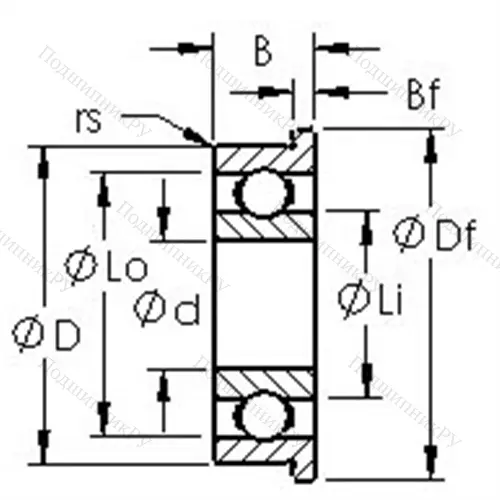 Подшипники шариковые радиальные метрическая серия из нержавеющей стали F 603H от производителя  AST Подшипники шариковые радиальные метрическая серия из нержавеющей стали F 603H от производителя  AST
