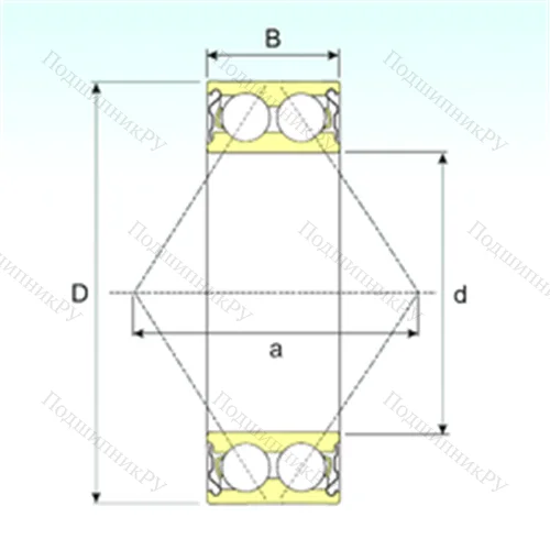 Подшипник шариковый радиально-упорный 3305-ZZ от производителя  ISB