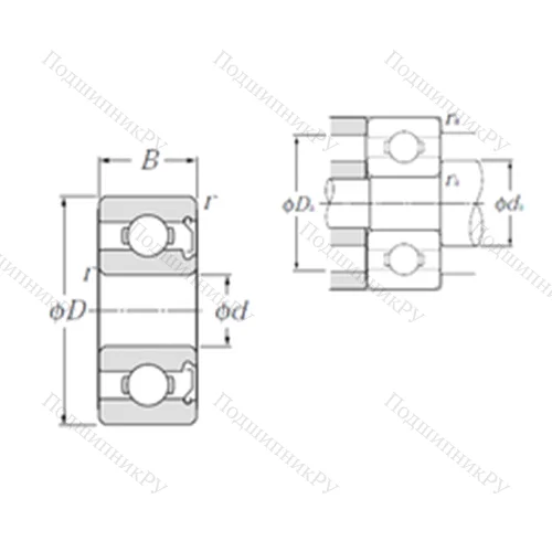 Подшипник шариковый радиальный RA 2Z от производителя  NTN