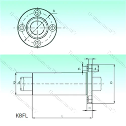 Подшипник шариковый линейный KBFL 20 от производителя  NBS