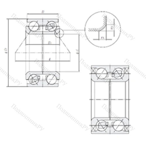 Подшипник шариковый радиально-упорный 2B-DE 08A 33CS 38PX 1/L 260 от производителя  NTN