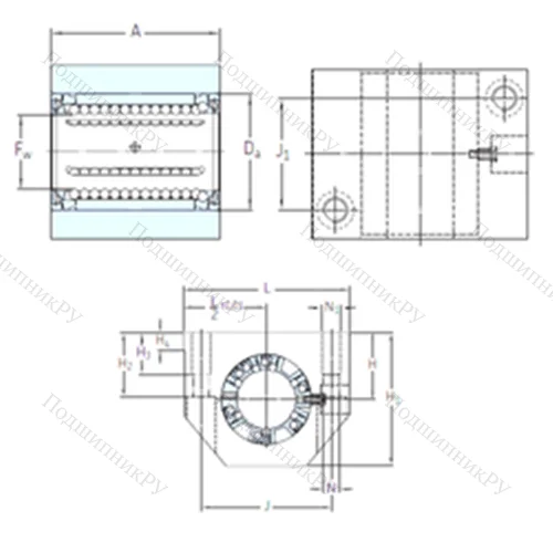 Подшипник шариковый линейный LUND 12 от производителя  SKF