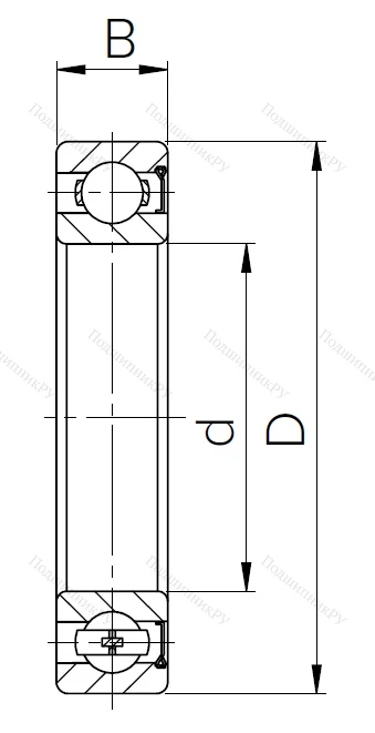 Шариковый однорядный подшипник 60209 (6209 Z) в Санкт-Петербурге