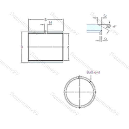 Подшипник скольжения PCZ 1212 E от производителя  SKF Подшипник скольжения PCZ 1212 E от производителя  SKF