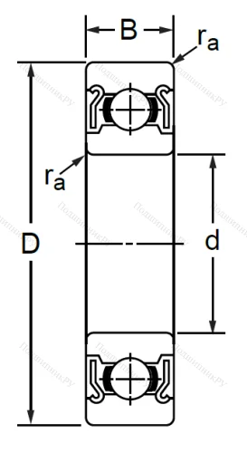 Миниатюрный шариковый подшипник 689 ZZ (1000089 ZZ ГОСТ) KPM7OBMIR3 в Санкт-Петербурге