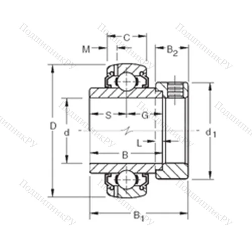 Подшипник шариковый радиальный G 1108KLLB
