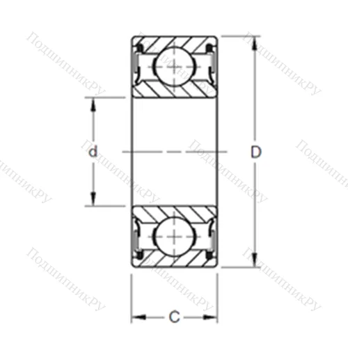 Подшипник шариковый радиальный 9108PP