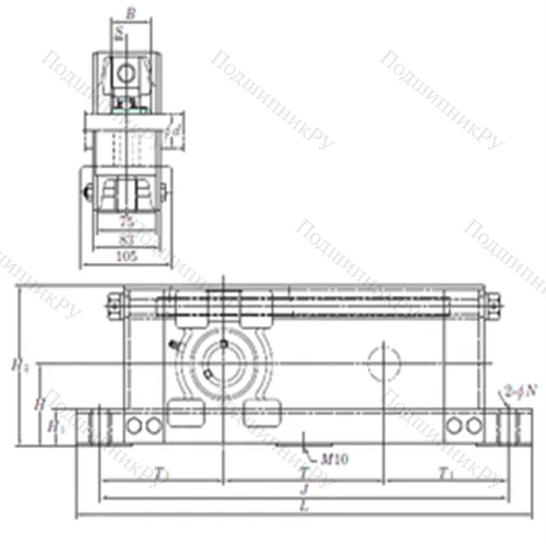 Подшипниковый узел шариковый радиальный UCTU 210-700 от производителя  KOYO