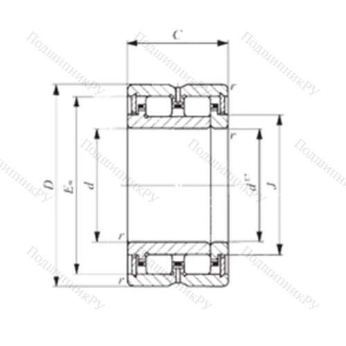 Подшипник роликовый радиальный TRU 405930 от производителя  IKO
