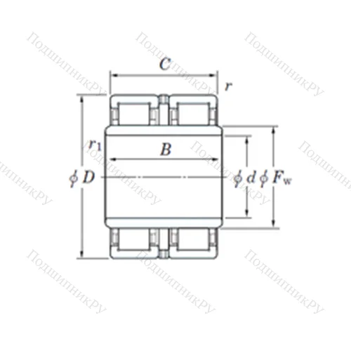 Подшипник роликовый радиальный 20DC 19130/140 от производителя  KOYO Подшипник роликовый радиальный 20DC 19130/140 от производителя  KOYO