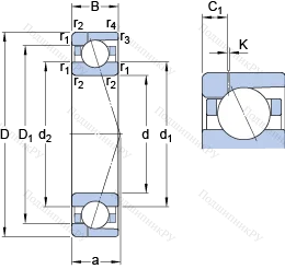 Подшипник 71916 ACD/P 4AH 1