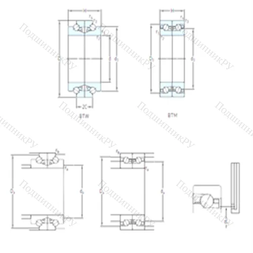 Подшипник шариковый радиально-упорный спаренный BTW 60 CTN 9/SP от производителя  SKF