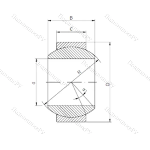 Подшипник скольжения сферический GE 010 HS от производителя  CX